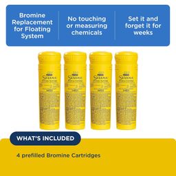 4 FROG Serene Bromine Replacement Cartridges for Hot Tubs for use only with FROG Serene in-Line and Floating Sanitizing Systems, Quick and Easy Sanitizer image 3