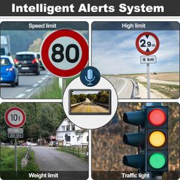 qllcc GPS Navigation for Car Truck Navigator - Navigation System 9 Inch Touchscreen, 2024 US/CA/MX Offline Maps Lifetime Free Update, Voice Guidance, Speed Cam Warning, Vehicle RV GPS para carros Trucker image 4