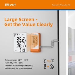 Elitech Digital Temperature Humidity Data Logger Medical Refrigerator Thermometer Vaccine Fridge Temperature Monitor Max Min Value GSP-6G-TDE image 4