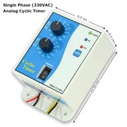 Unknown Single Phase (230VAc) Analog Cyclic Timer/Hydrophonic Timer/Fogger timer/16Amps Capacity, white image 2