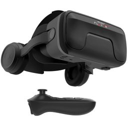 Irusu Play VR Ultra 3D VR Headset-Virtual Reality Headset with HD Lens,Controller,Stereo Headphones 3.5mm Jack to Type C Connector,Inbuilt Touch Button for Mobile VR Gaming. image 1