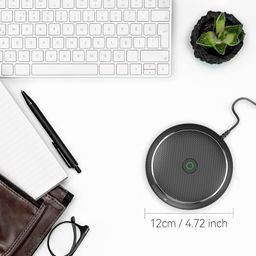 Conference Microphone, CMTECK USB Computer Microphone CM003, Mute Function, Omnidirectional Mic for Computers PC, Condenser Boundary Desktop Microphones for Streaming,VoIP Calls,Skype,Chatting image 4