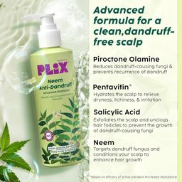 the plant fix plix PLIX - THE PLANT FIX Neem Anti-Dandruff Advanced Kit | Shampoo (200ml), Conditioner (175ml) | Reduces Dandruff & Scalp Itching | Piractone Olamine & 3% Dandelix Pro™ image 4