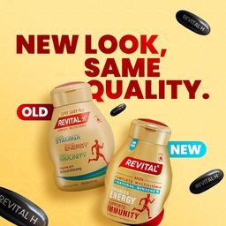 Revital H Multivitamin For Men (60 Capsules) With Natural Ginseng, Zinc, 10 Vitamins & 8 Minerals For Daily Energy, Stamina & Immunity image 3