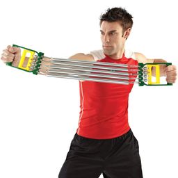 BSITFOW Steel Chest Expander Pulling Force Wrist Arm, Chest & Muscle Exerciser Hand Gripper with 5 Springs Multicolor image 4