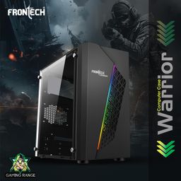 FRONTECH Gaming Computer Cabinet/Gaming Computer Case Warrior with 1 x 80 mm LED Fan and Acrylic Side Glass Panel | 2XUSB 1.0| 1XUSB 3.0| Front Audio (FT-4345) image 2