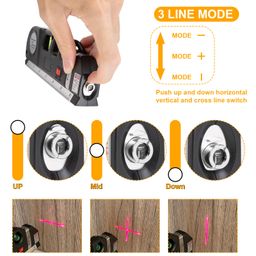 silimade Laser Level Tool, Multipurpose Laser Level Kit Standard Cross Line Laser Level Laser Line Leveler Beam Tool With Metric Rulers By Qpeuim image 3