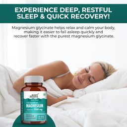 the body reserve Magnesium Glycinate Supplement 120 Veg Tablets, 2000mg Per Serving, High Absorption Chelated Form, helpful in Muscle & Nerve Relaxation, Better Sleep Quality for Men & Women image 5
