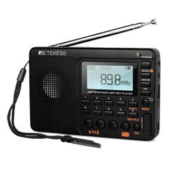 Retekess TIVDIO VITE 710S Portable Radio with MP3 Player REC Recorder and Sleep Timer (Black) image 1