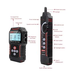 NOYAFA NF-8209S Network Cable Tester, Ethernet Cable Tester with PoE,NCV,Cable Length Test,Port Flashing,Multi-Function Trouble-Free Line Scan Mode,CAT5,CAT6 Line Tracer,LAN Network Cable Tracer Kits image 3