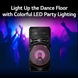 LG XBOOM RNC5 Party Speaker, Multi Color Lighting, Karaoke Feature, 1 Mic + 1 Guitar Input, Wireless Party Link, USB, Bluetooth Connection, XBOOM App image 5