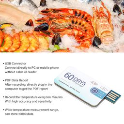 yunseity Disposable USB Temperature Recorder, Temperature Data Logger Recorder Up to 10000 Groups Storage, Cold Chain Shipping Temperature Chart Recorder with PDF Report image 4