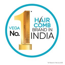 Vega Tortoise Shell Pattern Half Curve Graduated Dressing Comb, Brown image 2