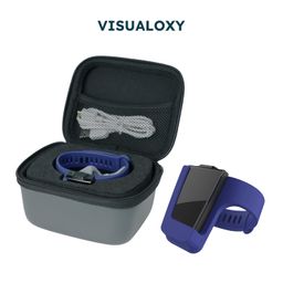 Vibeat Wearable Pulse Oximeter Case, Oxygen Monitor Storage Case, Portable Protective Bag OxyU SleepU Visualoxy CheckmeO2 Max, Case Only, Gray image 5