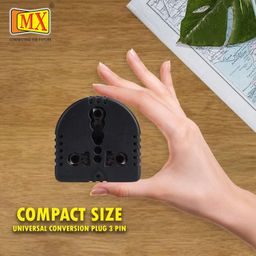 MX 16amp Converter Plug for India 6ampere to 16ampere 3-Pin International Socket for Big Size 16 A Plug Top (Use 16amp Devices in 6amp Socket) 2 pin 3 pin Universal Socket Adapter for Home Office Use image 4