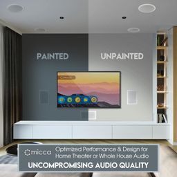 micca M-6C 6.5 Inch 2-Way in-Ceiling in-Wall Speaker with Pivoting 1 Silk Dome Tweeter (Each White) image 3