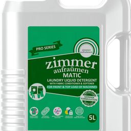 Zimmer Aufraumen Matic Laundry Detergent for Front & Top Load Machines. Plant Based with Bio Enzymes. pH Balanced with Conditioner and Fragrance Booster (5L) image 1