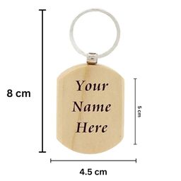 crownlit Wooden Personalized Keychains, Pack of 10, Custom Name Engraving image 3