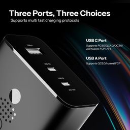 65W CMF by Nothing Gan Trio Charger Adapter | 3 Port USB Type C to A Fast Wall Charging Adaptor Compatible with CMF Phone 1/Nothing Phone 2a Plus/Phone 2A/Phone 2/Samsung Galaxy S24 Ultra image 3