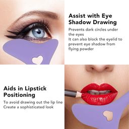 BANIRA 4 in 1 Multipurpose Soft Silicone Eyeliner Mascara Shield Applicator Guard | Eyeliner Stencil | Lipstick Assist | Face Cream & Clay Applicator Tool (Pack of 1) image 5