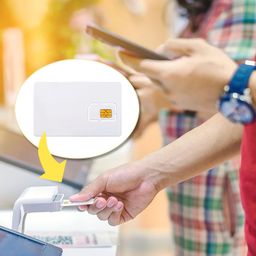 bomflore Smart Chip EMV SIM eID Card Reader Writer Programmer with 5pcs Blank Programable LTE USIM 4G Card + SIM Personalize Software (Black) image 2