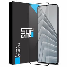 SupCares Military-Grade Gorilla Tempered Glass Screen Protector for Redmi Note 14 (6.67 Inch) With Installation Kit | Edge to Edge Coverage | Black image 1