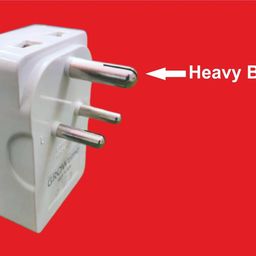 A Aaradhya Dual USB Charger with Universal 2-Pin and 3-Pin Socket – Worldwide Adapter with 10A Indian Plug (White) image 5