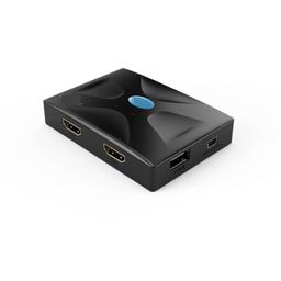 y8luya0 KVM Switch 2 in 1out USB HDMI-Compatible HD Display Multi-Computer Host Monitoring Mouse Keyboard Sharing Devices image 2