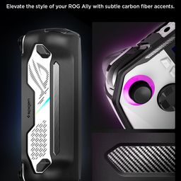 Spigen Rugged Armor for Asus ROG Ally (2023) RC71L Case with Wrist Strap, Shock-Absorption Anti-Scratch, Protective TPU Cover - Matte Black image 4