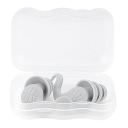 merishopp MERISHOPP® Swimming Ear Plugs with Box Reusable for Sleeping Diving Bathing Gray image 1