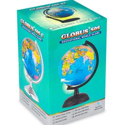 GLOBUS 505 5 Inches /12.8 Cm Diameter and 7.9 Inches /20 Cm Height Rotating World Globe With A.B.S Polymer Moulded Arc and Base Laminated Globe Surface with Time Scales and Informative Globe Reading image 3