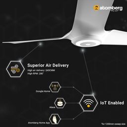 atomberg Aris Starlight 1200mm BLDC Ceiling Fan with Underlight, IoT & Remote Control | Smart Fan with Noiseless Operation (Marble White) image 3
