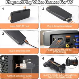 SSR Wireless Retro Game Console, Retro Game Stick with Built-in 23 Emulators, 20,000+ Games, 4k Hdmi Output, and 2.4GHz Wireless Controller, Plug and Retro Play Video Games for Tv (64 GB) image 4
