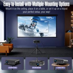 XElectron Android C9 Plus 1080p Native Resolution Full HD 4K Support Smart Projector | 635 cm Screen | 12600 Lumen (Brightest in Segment) | Auto Focus, Auto Keystone, Screen Mirroring, WiFi, Bluetooth image 2