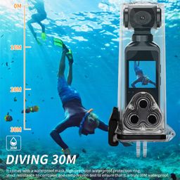 tangxi 4K HD Pocket Camera, 270° Rotatable Large Wide Angle, 30m/98ft Underwater Camera with & Mic for Outdoor Riding Diving Shooting, 1000mAh Rechargeable image 3