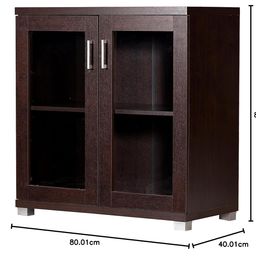 DeckUp Uniti Engineered Wood Book Shelf and Display Unit (Dark Wenge, Matte Finish) image 2