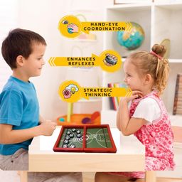 PARIBEE String Game Football | Table Board Game | Fastest Fingers First Fast Sling Puck Board Game for Kids & Adults | Tabletop Slingshot Games Toys for Boys & Girls image 4