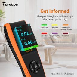 Temtop LKC-1000S+ Air Quality Monitor Formaldehyde Detector, Air Pollution Sensor, Humidity and Temperature Meter Tester with PM2.5/PM10/HCHO/AQI/Particles/TVOC VOC/Histogram image 5