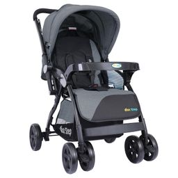 1st Step Grande Pro Stroller with 5 Point Safety Harness and Reversible Handlebar (Grey) image 1