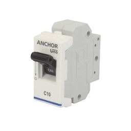 Anchor by Panasonic UNO Mini Penta Modular 10 Amp Single Pole C Curve MCB | Single Pole 10A MCB (65981) image 2