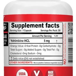 NutriJa Yohimbine 5 MG - 30 Capsules image 2