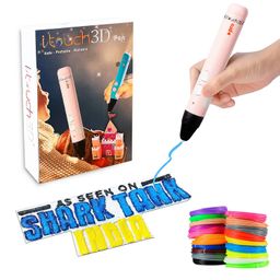 wol 3d WOL3D I touch Pro 3D Pen (Pink) with 20 in 1 (5 M) for 3D Printing with Speed Control, Advanced Temperature Regulation, OLED Display & Ergonomic Design – Compatible. image 1