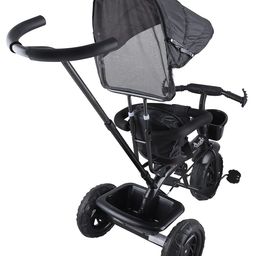 JoyRide Stroller Tricycle| Baby Trike|Tricycle with Canopy and Parental Adjust Push Handle for Kids|Boys|Girls Age Group 1.5 to 5 Years (Black) image 4