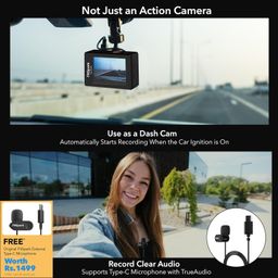 FitSpark Eagle i12 Real 4K WiFi Action Camera | 5th Anniversary Free Dock+Battery+ MIC Offer | 20MP Ultra HD Wide-Angle Lens | 1st-in-Class with Flashlight | EIS Stabilization | Wireless Remote image 2