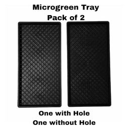 Micro Green Trays and Hydroponics Trays, Paddy and Wheat Grass Germination Purpose (Pack of 2 Nos)- (1 with Micro Drainholes and 1 Without Drainholes) - Home and Commercial Usage Purpose image 2