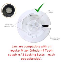 superchat 2pc Jar set - Enhance Your Blending Experience with a Versatile Bullet Mixer Juicer Jar (550 ml,350ml) image 2
