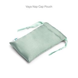 Vaya Nap Cap | Mulberry Silk Eye Mask With Matching Pouch | Soft Comfortable Sleep Patch With Adjustable Strap | Plush Blindfold For Flight Travel/Relaxing Night Rest | Mint Green image 3