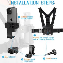 Quikprof Adjustable Chest Mount for Mobile Phone, All Action Cameras | Chest Mobile Holder | Chest Mobile Holder for vlogging | Chest Mount for Mobile and Action Cameras image 4