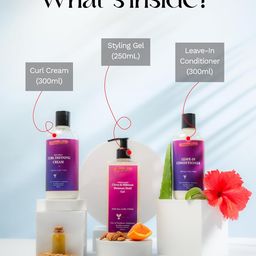 SugarBoo Curls Stylers Set – Leave-In Conditioner (300ml), Curl Defining Cream (300ml) & Moisture Hold Gel (250ml) | Vegan & CG Friendly | No Parabens, Sulphates & Other Nasties | For Dry, Frizzy, Wavy, Curly Hair image 4