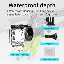 gepas 60m Waterproof Case Compatible with Insta360 GO 3 20m Depth Waterproof Touching Dive Housing Shell with Bracket Accessories image 4